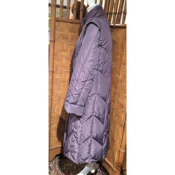 Vintage 80’s Avant Garde Japan Down Mod Space Age Puffer long Coat Maxi sz 8 M - Picture 9 of 13